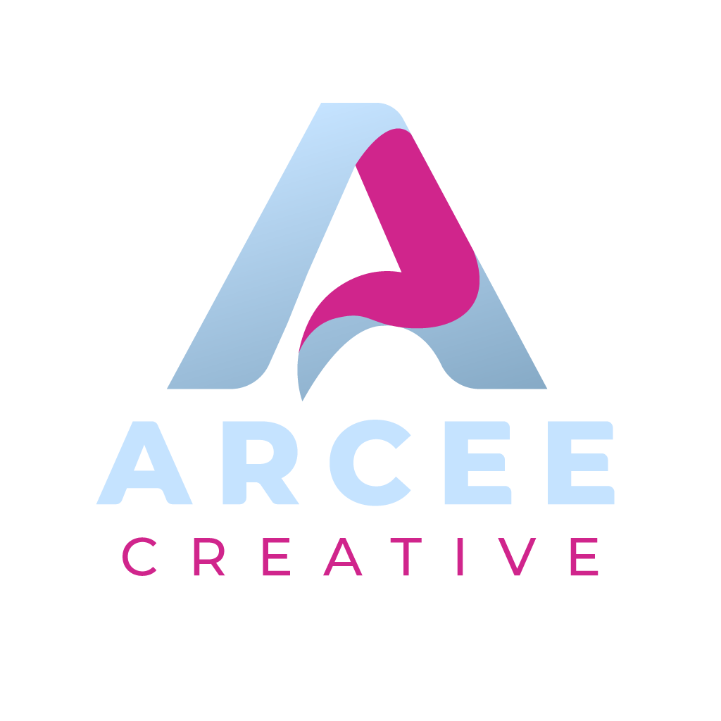ARCEE Creative Group logo featuring stylized letter "A" in blue and pink, representing a digital marketing agency.